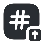 Hashtag Up SVG Icon